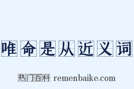 唯命是从近义词是什么意思的图片